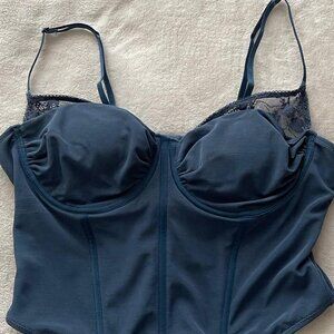 Women's blue corset
